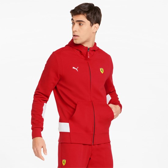 Puma Scuderia Ferrari Race Hætte Sweat Jakke Herre Rosso Corsa | 025983BMS