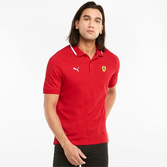 Puma Scuderia Ferrari Race Polo Shirt Herre Rosso Corsa | 163824CUJ