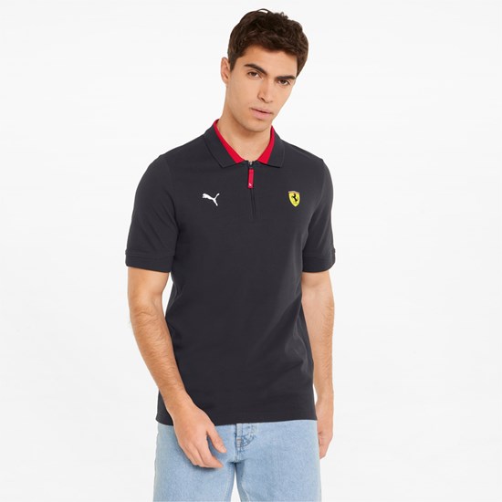 Puma Scuderia Ferrari Race Polo Shirt Herre Sort | 236981VLK