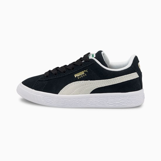 Puma Suede Classic XXI Little Sneakers Drenge Sort Hvide | 352794BWU