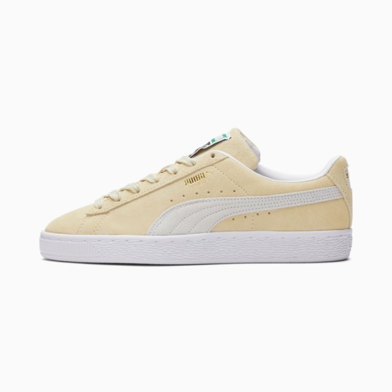 Puma Suede Classic XXI Sneakers Dame Gul Hvide | SE8236045