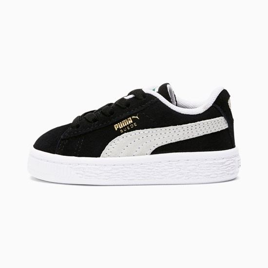 Puma Suede Classic XXI Toddler Sneakers Drenge Sort Hvide | 032864PGT