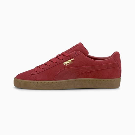 Puma Suede Gum Sneakers Herre Rød | HI2035678