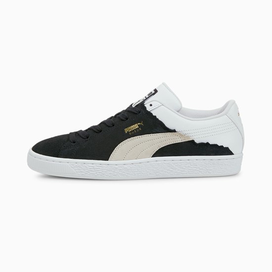 Puma Suede Layers Sneakers Herre Sort Hvide | SX6195378