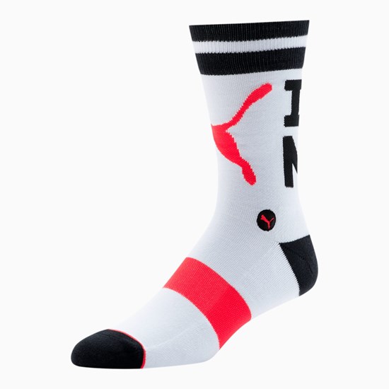 Puma Unisex Crew Socks [1 Pair] Sokker Dame Hvide Sort | EU9417380