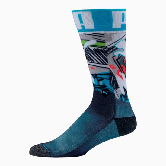 Puma Unisex Crew Socks [1 Pair] Sokker Dame Sort Blå | JA9478210