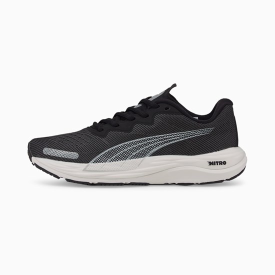 Puma Velocity NITRO 2 Løbesko Dame Sort Hvide | 352816DXW