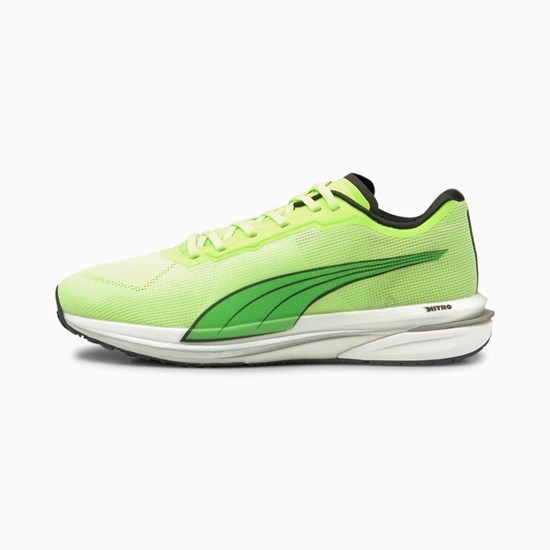 Puma Velocity NITRO Løbesko Herre Grøn Sort Sølv | 627183FVP