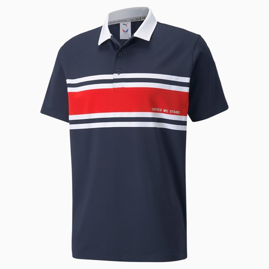 Puma Volition Flight Deck Polo Shirt Herre Mørkeblå | 568214QRZ